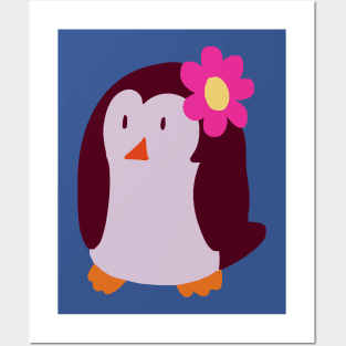 Flower Penguin Posters and Art